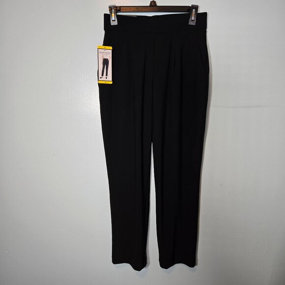 Hilary Radley Womens Black Pants Built in Tummy Control Panel NWT Size S - Picture 1 of 5